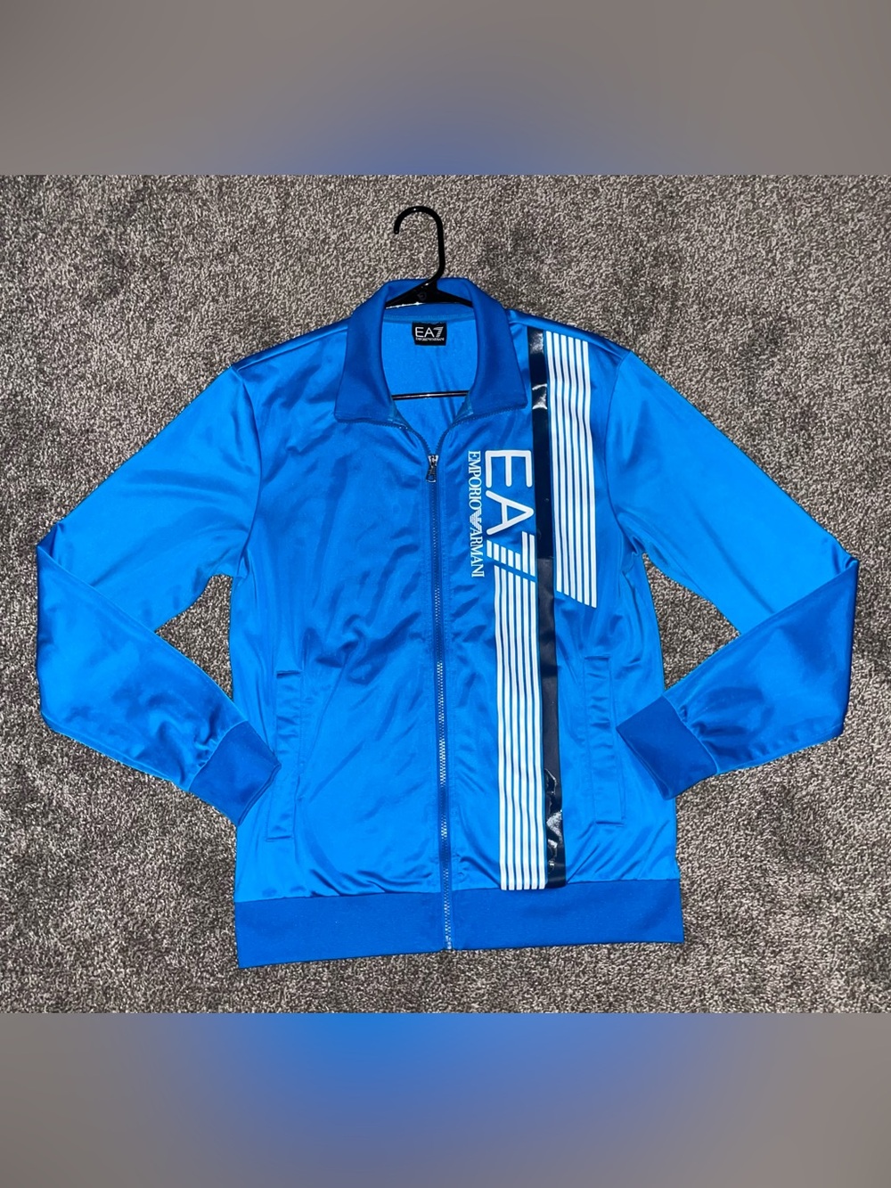 Emporio Armani EA7 Bright Blue Zip-Front Track Jacket